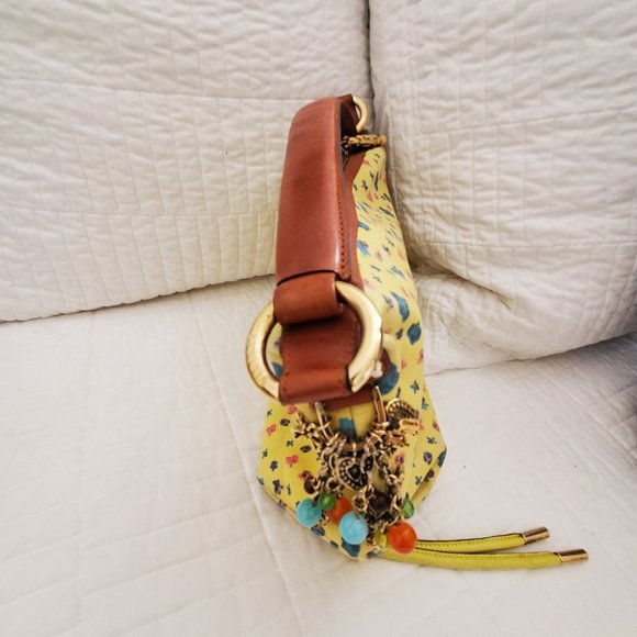 Versace Limited Production Yellow Bag Purse, Silk inner pouch - Picture 12 of 16